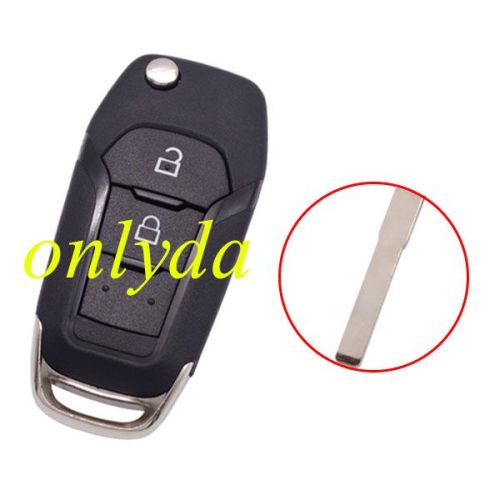 for Ford 2 button flip remote key shell with Hu101 blade