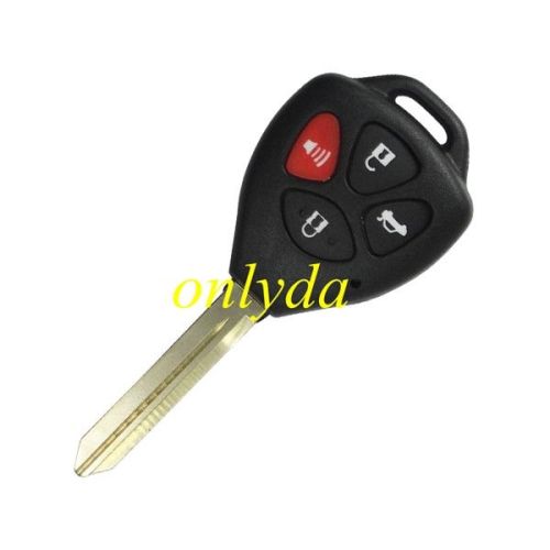 For Toyota 3+1 button remote key balnk with toy47 blade (with panic button)