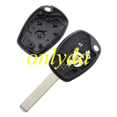 For Renault 3 button key blank with stainless steel battery clamp
