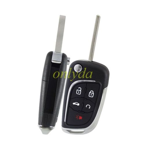 modified 4+1 button folding remote control key shell with hu100 blade