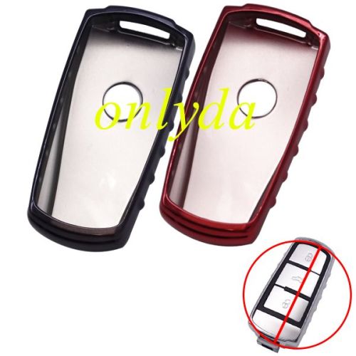for VW CC TPU protective key case black or red color, please choose