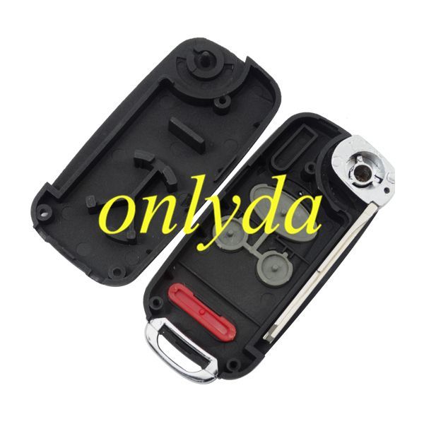 For Honda 3+1 button flip remote key shell (can put chip with remote together)