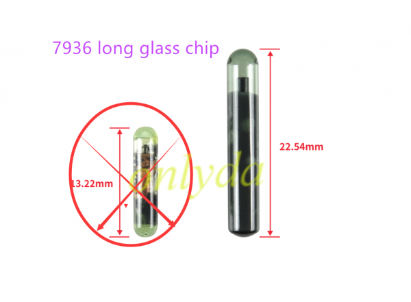 7936 long glass chip (ID46) for opel, renault