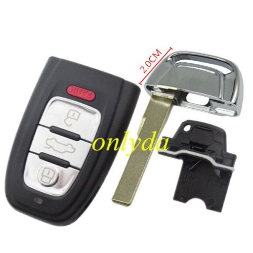 For Audi 3+1 button key blank with emmergency key blade