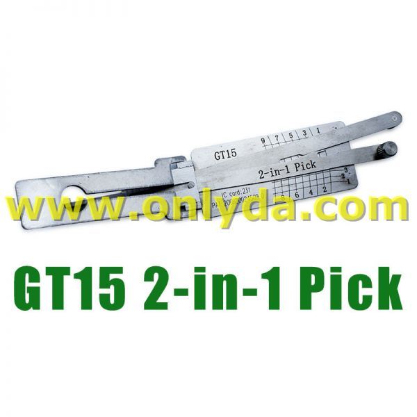 For Lishi Fiat GT15 2 In 1 tool