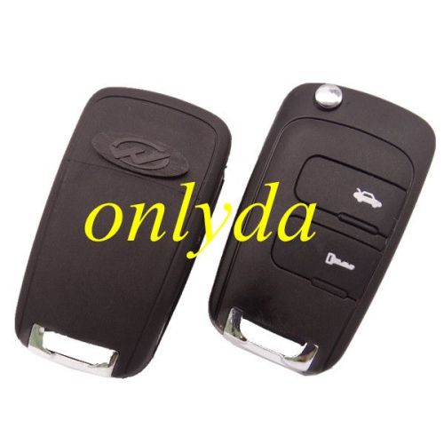 2 button flip remote key blank with left blade