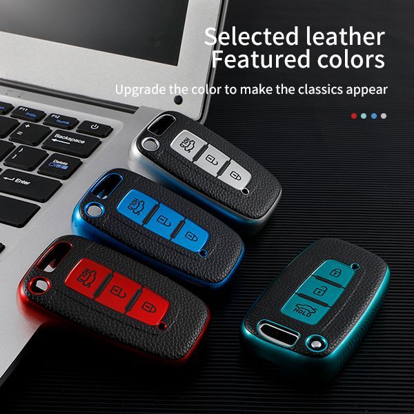 Hyundai 3 button TPU protective key case,please choose the color