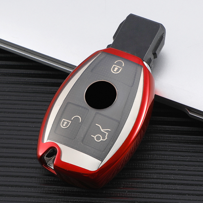 for Benz TPU protective key case black or red color, please choose