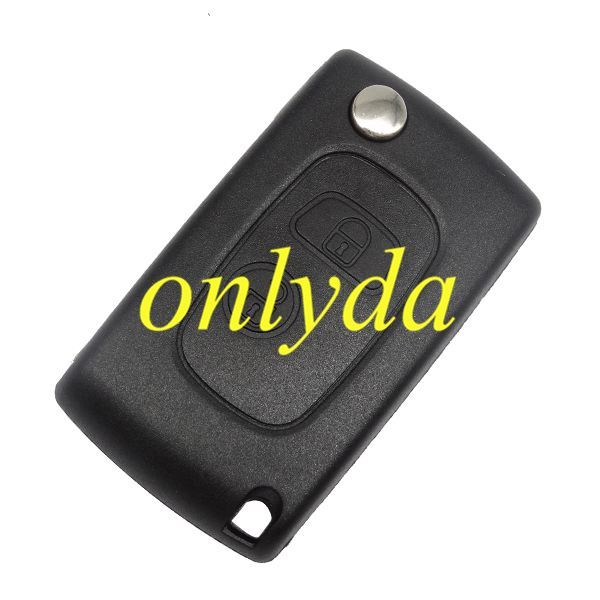 For Citroen 2 button modified remote key blank with NE73 Blade