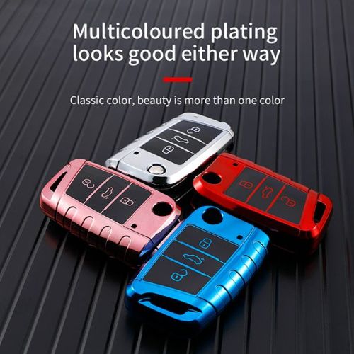 VW 3 button TPU protective key case please choose the color