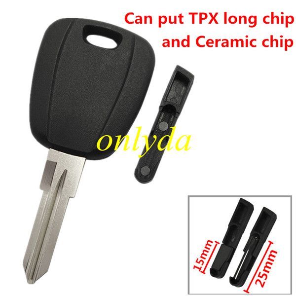The transponder key blank with GT15R blade (can put TPX long chip and Ceramic chip) black color is black