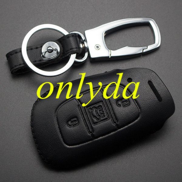 For Hyundai 3 button key leather case for ELANTRA.