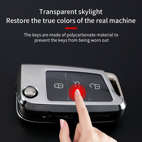 for VW TPU protective key case black or red color, please choose