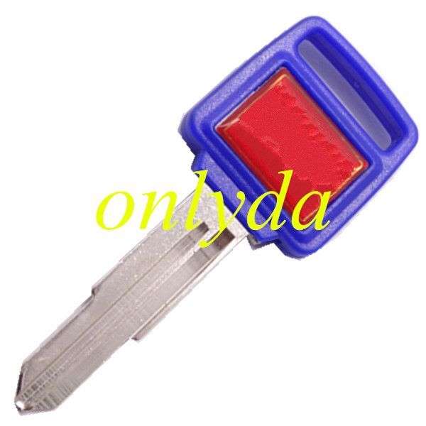 Motorcycle key blank with left blade (blue)
