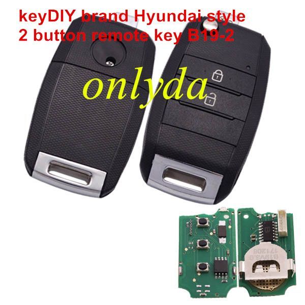 keyDIY brand for Hyundai style 2 button remote key B19-2