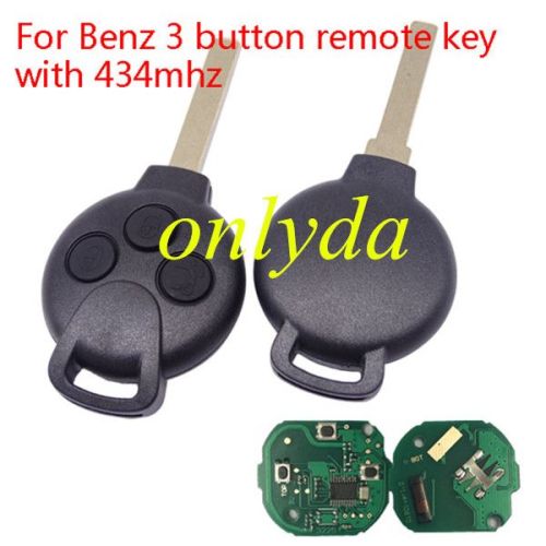Itopkey brand Benz 3 button remote key with 434mhz