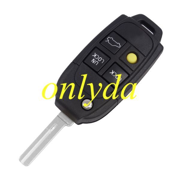 For Volvo 4 button key shell with key head