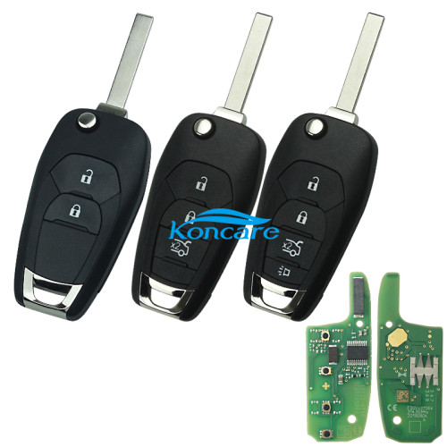 Chevrolet original 3 button remote key with 7961A chip-434mhz,The original PCB , aftermarket key shell