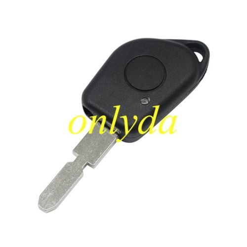 For Peugeot 1 button remote key blank with 4 track blade (without ) with led light hole