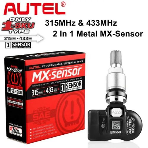 Autel TPMS MX-Sensor 1pc 315MHz 433MHz Sensor 2in1 Clone-able Programmable Sensors For TS508 Tire Pressure Monitoring Car Tool