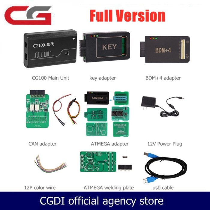 Original CGDI CG100 III PROG Auto Key Programmer Full Version All Adapters All Function Renesas SRS Airbag Restore CG 100 Stable