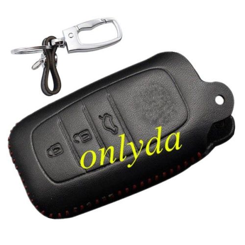 For Toyota 3button key leather case for 14COROLLA, Rezi, 14RAV4,Levin