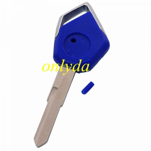 motorcycle key blank with right blade (blue)