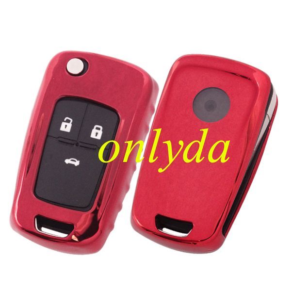 for Buick Chevrolet Opel TPU protective key case black or red color, please choose