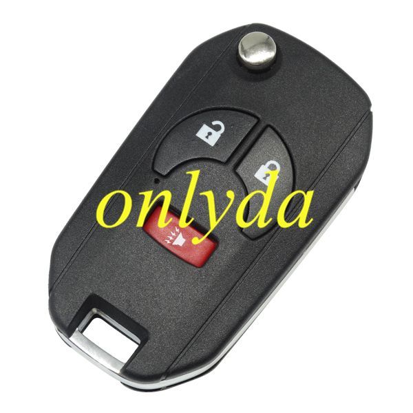 For Nissan 2+1 button Flip remote key blank