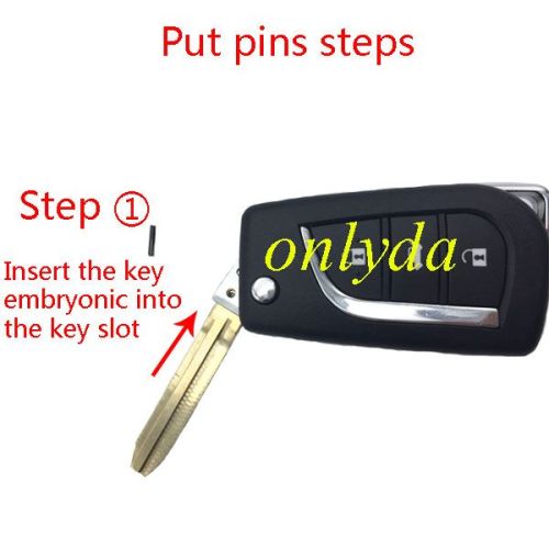 Flip key pin remover jig parts Generation 2