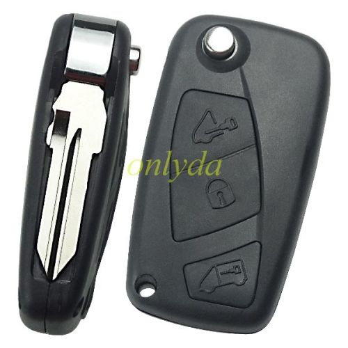 3 button remote key blank black one with GT15R blade