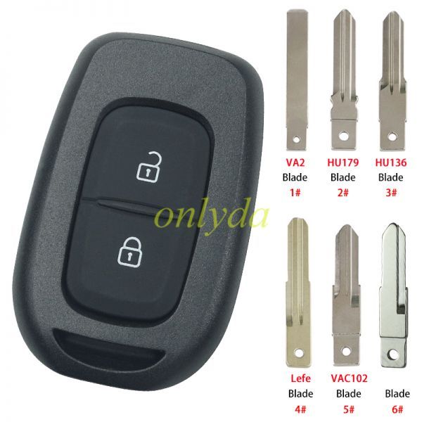 2 button remote key blank, please choose the blade