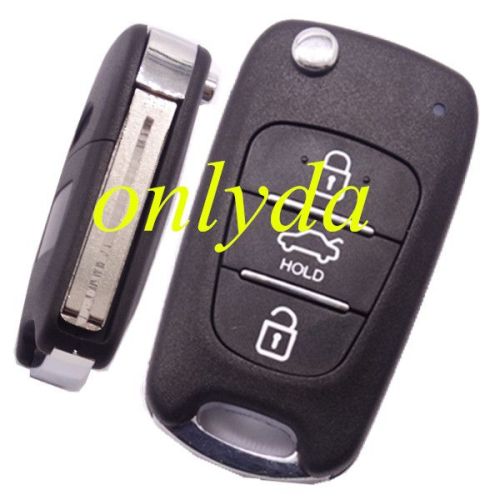 3 button flip remote key shell with Hold button