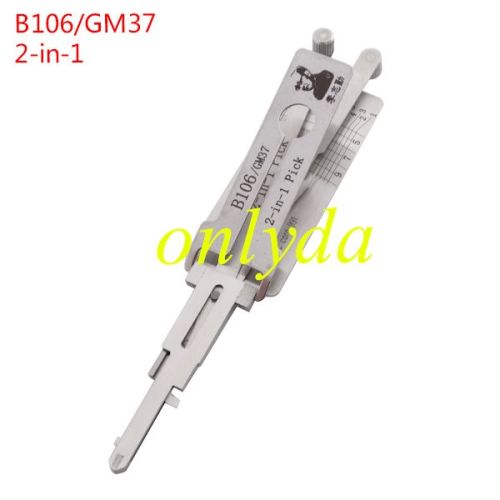 For Lishi B106 GM37 2 in 1 tool