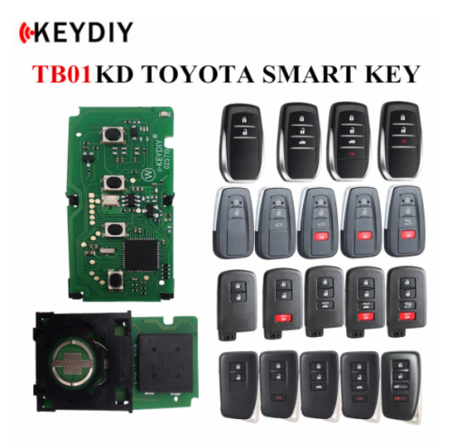 KEYDIY TB01 KD Smart Key Universal Remote Control With 8A/Toyota H chip ,please choose the key shell