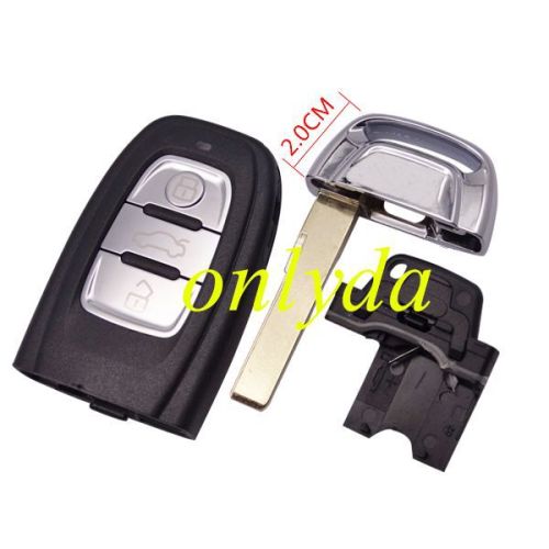 For Audi 3 button key shell with blade width 2.0cm