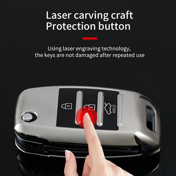 KIA 3 button TPU protective key case,please choose the color