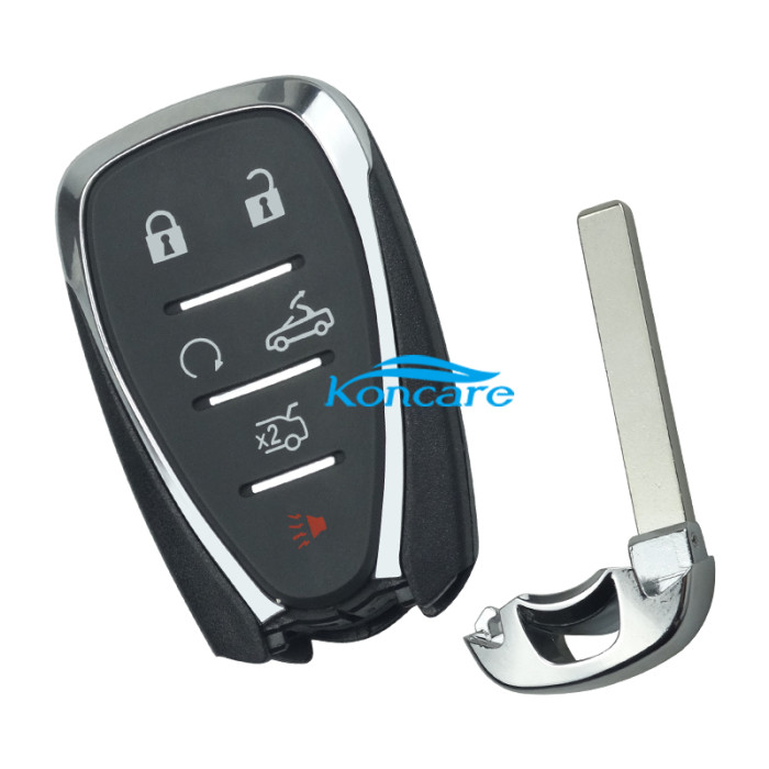 Chevrolet 5+1 button remote key blank without logo
