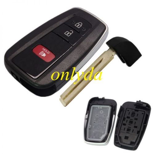 2+1 button remote key blank with blade, the blade switch on the back-shell-part