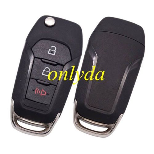 For Ford 2+1 button flip remote key shell with Hu101 blade