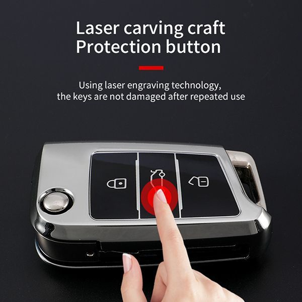 VW 3 button TPU protective key case please choose the color