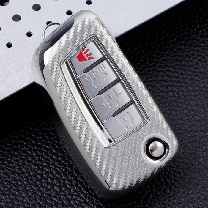 Nissan 3 button transparent button TPU protective key case please choose the color