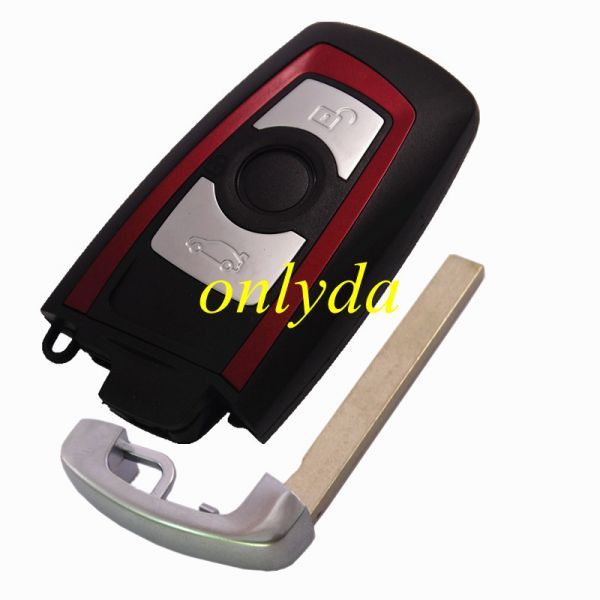 3 button remote key blank (Red ) with blade
