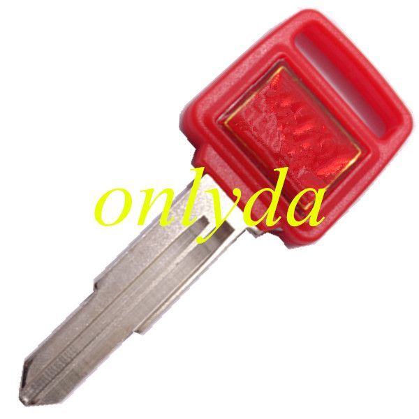 Motorcycle key blank with left blade (red)