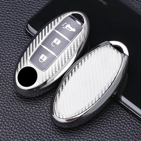 Nissan TPU protective 3 button key case，Transparent button， please choose the color