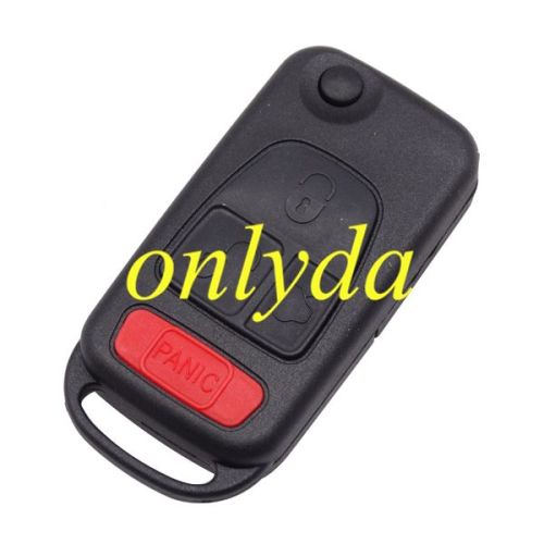 For Benz 3+1 buttons flip key case with panic 4 track