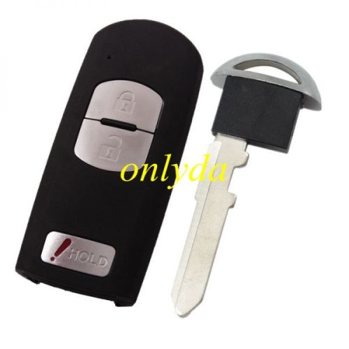 2+1 button remote key blank with blade ( 3parts)