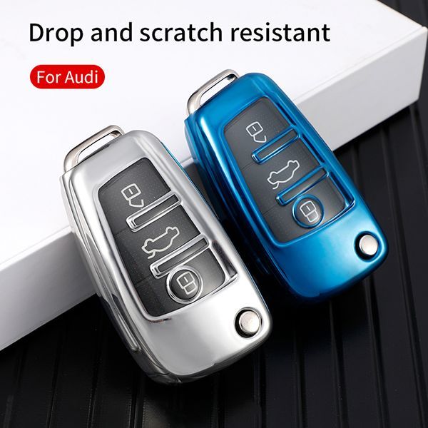 for Audi TPU protective key case black or red color, please choose