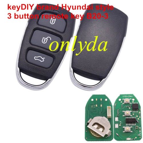 keyDIY brand for Hyundai style 3 button remote key B20-3