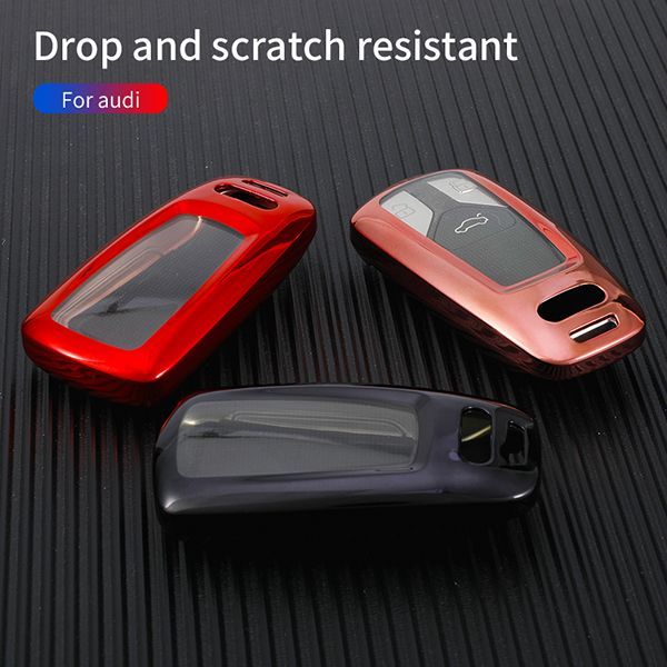 Audi TPU 3button TPU protective key case,please choose the color